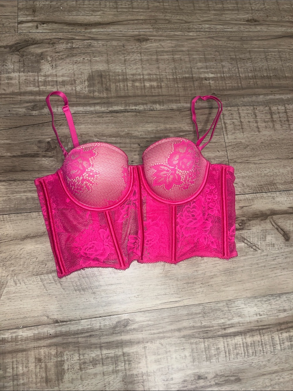 La SENZA Hot Pink Lace Bustier